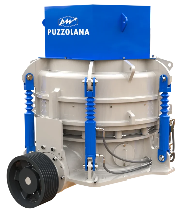 alt="Puzzolana Fixed Shaft Cone Crusher for secondary and tertiary crushing in aggregate and mining operations"
