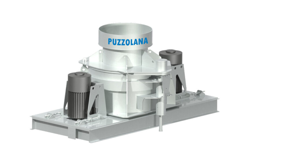 Image of a Puzzolana Vertical Shaft Impact Crusher, a type of crusher used for producing high-quality cubical aggregates, manufactured sand, and fines for the construction industry.