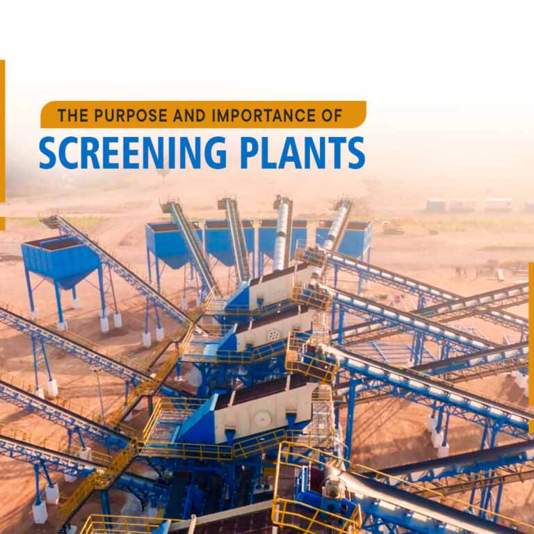 Vibrating screen in a screening plant - puzzolana