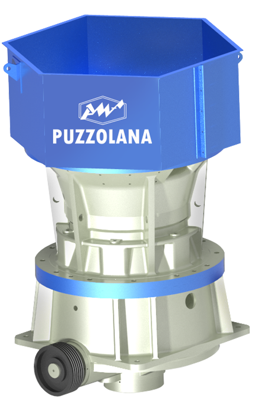 puzzolana - Image of a Cone Crusher G Type, a type of crushing equipment used in mining and construction industries.