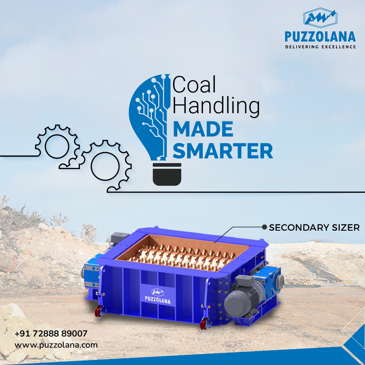 Puzzolana Secondary Sizer handling coal efficiently with advanced crushing technology.