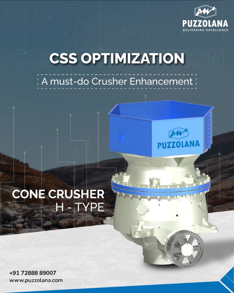 Puzzolana Cone Crusher optimizing Closed Side Setting (CSS) for enhanced efficiency.