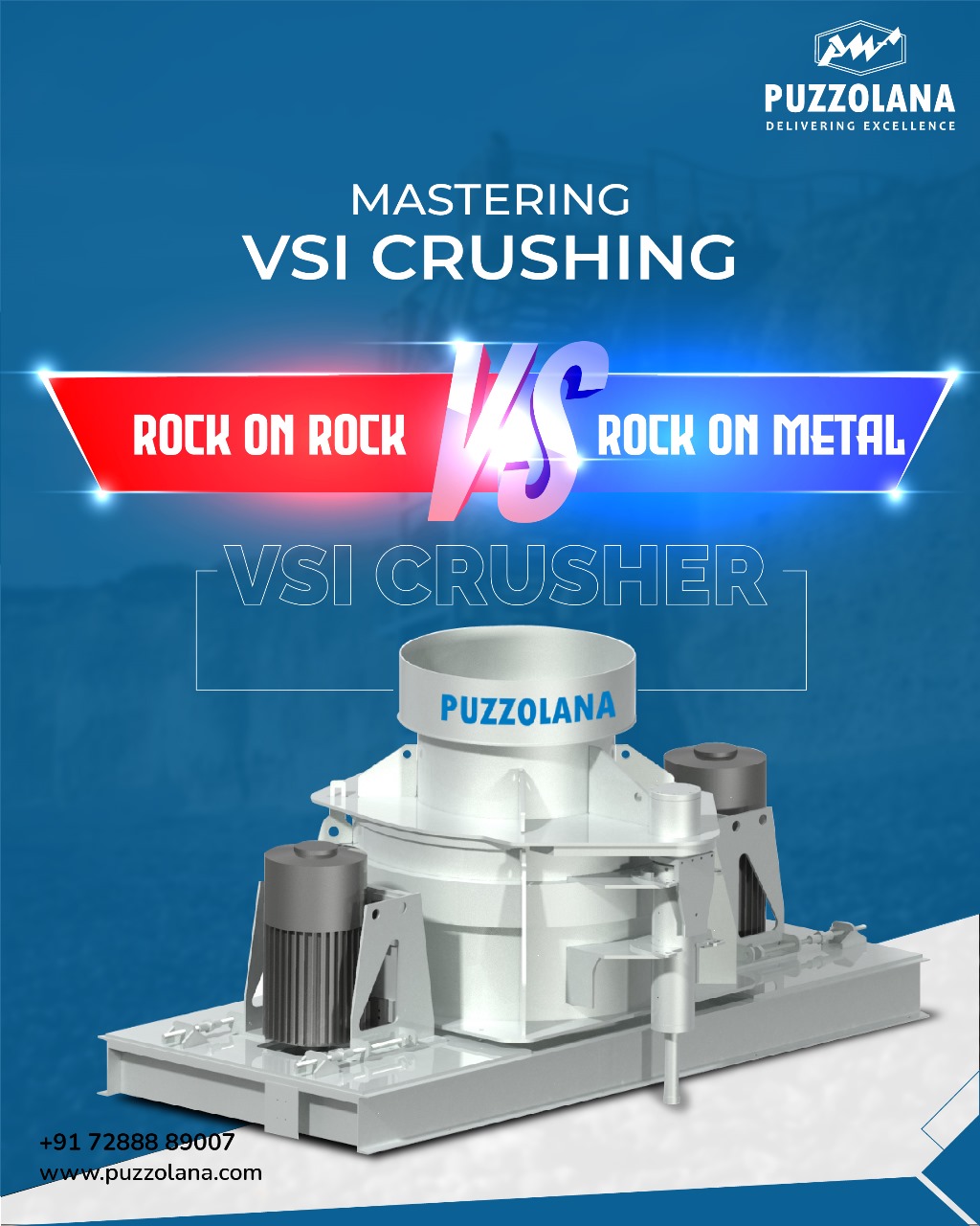 VSI crusher demonstrating rock-on-rock crushing for high-quality aggregates.