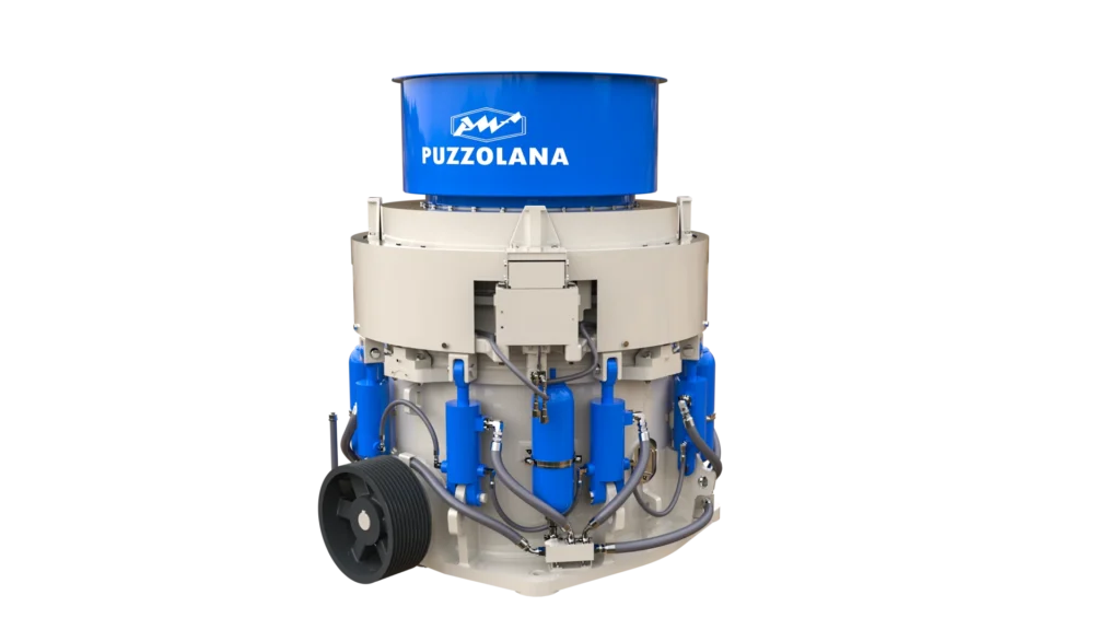 alt="Puzzolana Fixed Shaft Cone Crusher for secondary and tertiary crushing in aggregate and mining operations"