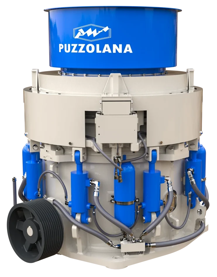 alt="Puzzolana Fixed Shaft Cone Crusher for secondary and tertiary crushing in aggregate and mining operations"