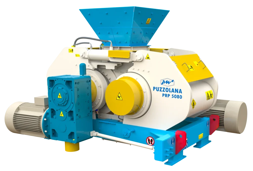 alt="Puzzolana Roll Press for high-pressure grinding in cement and mineral processing plants"