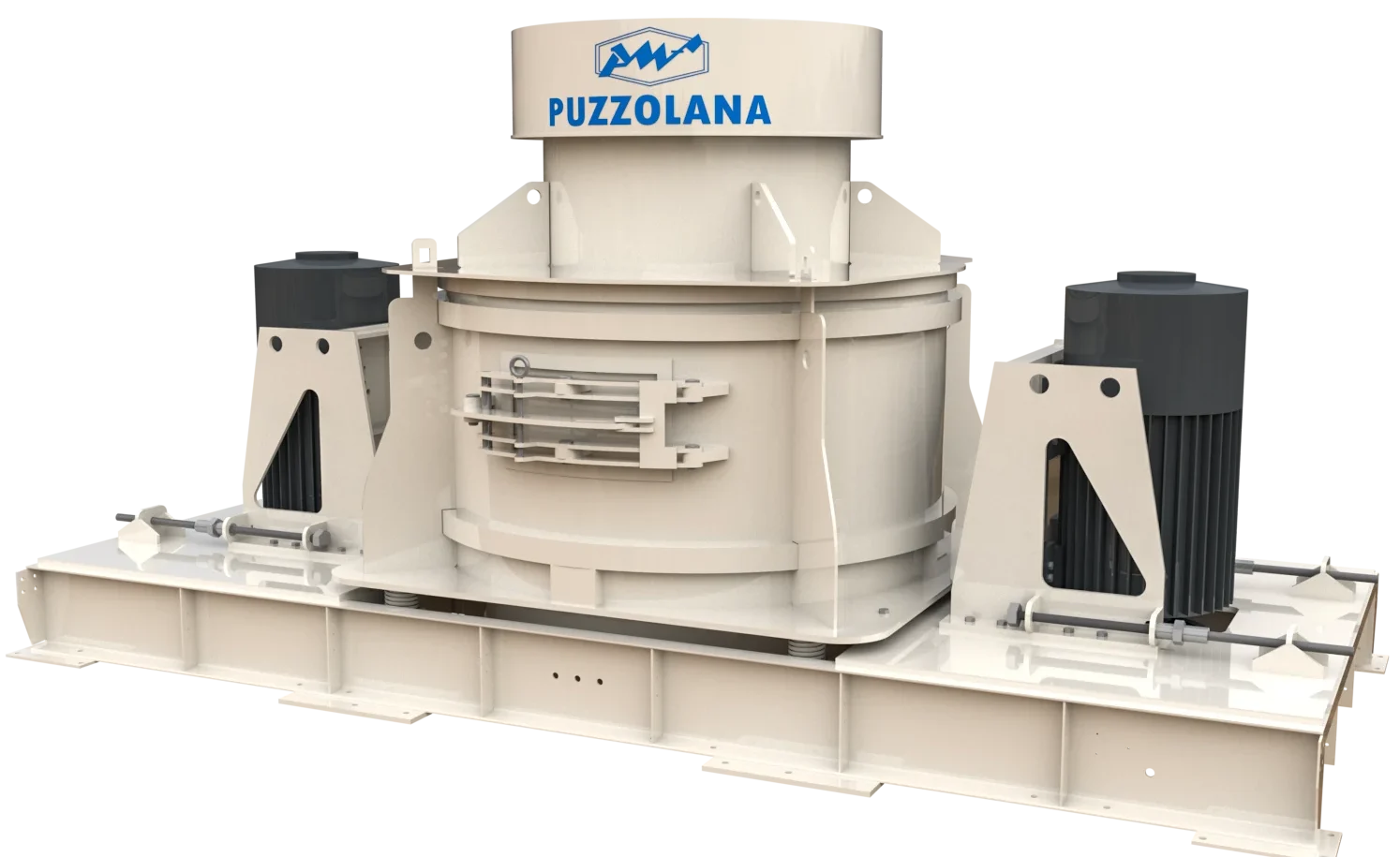 alt="Puzzolana Vertical Shaft Impact (VSI) Crusher for shaping aggregates in sand manufacturing and mining applications"