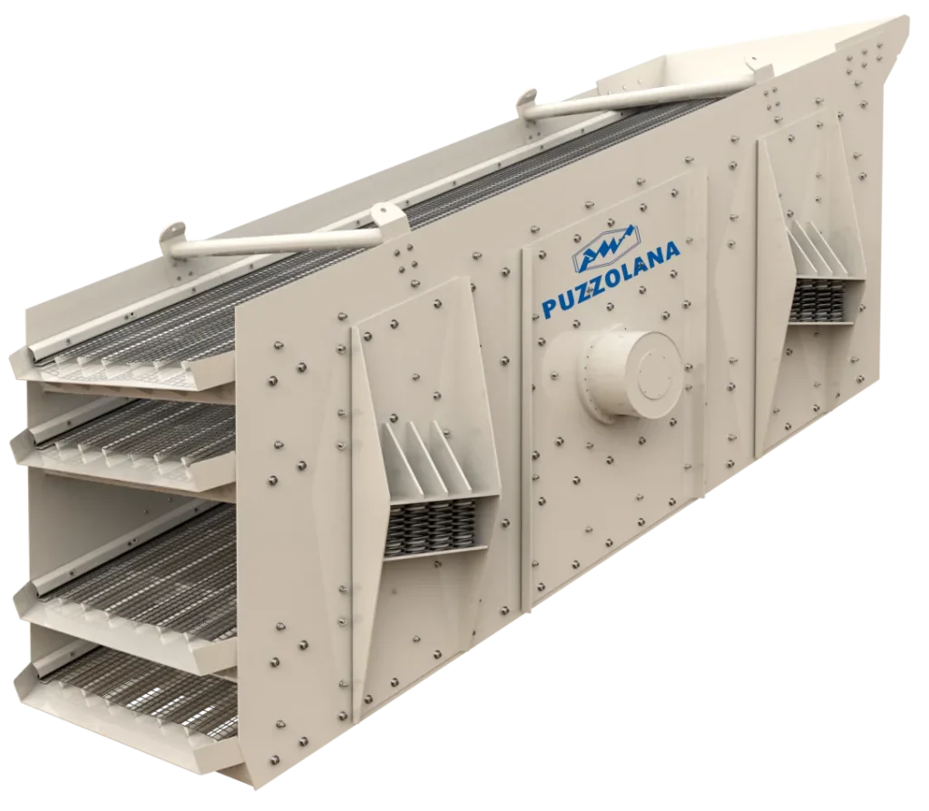 alt="Puzzolana Vibrating Screen for efficient separation and grading of aggregates in crushing and screening plants"