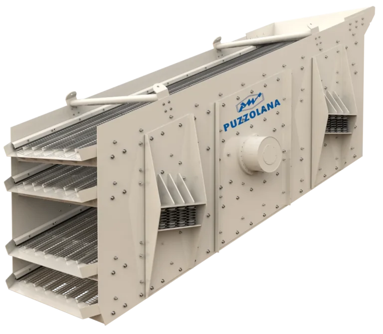 alt="Puzzolana Vibrating Screen for efficient separation and grading of aggregates in crushing and screening plants"