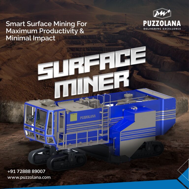 surface miner machine in open cast mining operation